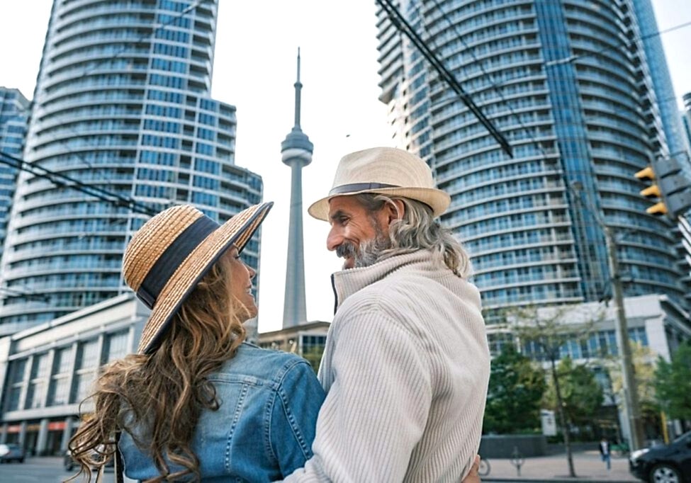 Toronto couple enjoying the city